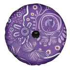 Australia Lupus Awareness Indigenous Spare Tire Cover Purple Ribbon Aboriginal Butterflies