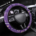 Australia Lupus Awareness Indigenous Steering Wheel Cover Purple Ribbon Aboriginal Butterflies
