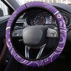 Australia Lupus Awareness Indigenous Steering Wheel Cover Purple Ribbon Aboriginal Butterflies