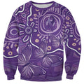 Australia Lupus Awareness Indigenous Sweatshirt Purple Ribbon Aboriginal Butterflies