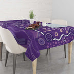 Australia Lupus Awareness Indigenous Tablecloth Purple Ribbon Aboriginal Butterflies