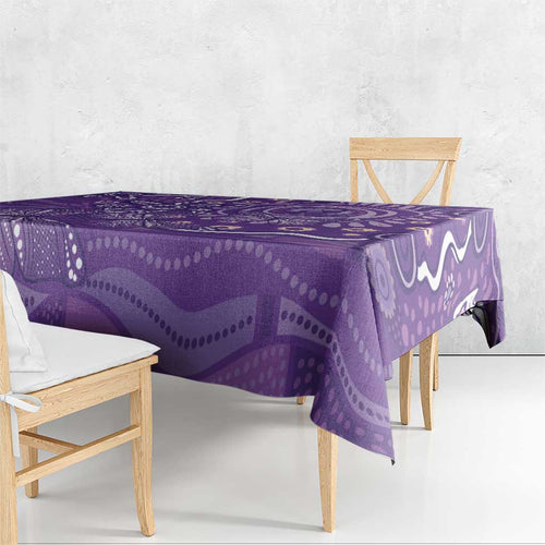 Australia Lupus Awareness Indigenous Tablecloth Purple Ribbon Aboriginal Butterflies