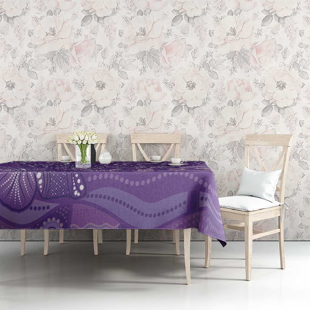 Australia Lupus Awareness Indigenous Tablecloth Purple Ribbon Aboriginal Butterflies