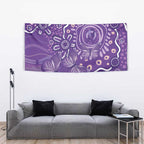 Australia Lupus Awareness Indigenous Tapestry Purple Ribbon Aboriginal Butterflies