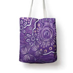 Australia Lupus Awareness Indigenous Tote Bag Purple Ribbon Aboriginal Butterflies