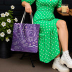 Australia Lupus Awareness Indigenous Tote Bag Purple Ribbon Aboriginal Butterflies