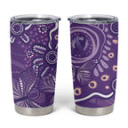 Australia Lupus Awareness Indigenous Tumbler Cup Purple Ribbon Aboriginal Butterflies