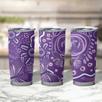 Australia Lupus Awareness Indigenous Tumbler Cup Purple Ribbon Aboriginal Butterflies