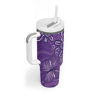 Australia Lupus Awareness Indigenous Tumbler With Handle Purple Ribbon Aboriginal Butterflies