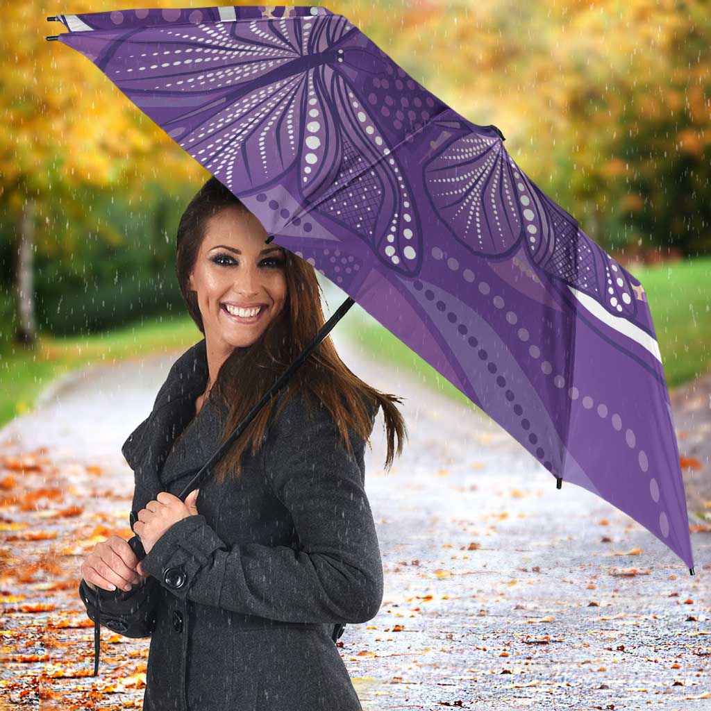 Australia Lupus Awareness Indigenous Umbrella Purple Ribbon Aboriginal Butterflies