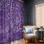 Australia Lupus Awareness Indigenous Window Curtain Purple Ribbon Aboriginal Butterflies