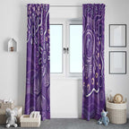 Australia Lupus Awareness Indigenous Window Curtain Purple Ribbon Aboriginal Butterflies
