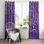 Australia Lupus Awareness Indigenous Window Curtain Purple Ribbon Aboriginal Butterflies