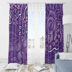 Australia Lupus Awareness Indigenous Window Curtain Purple Ribbon Aboriginal Butterflies