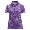 Australia Lupus Awareness Indigenous Women Polo Shirt Purple Ribbon Aboriginal Butterflies
