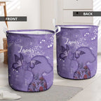 Lupus Cannot Stop Me Australia Floral Laundry Basket Purple Ribbon