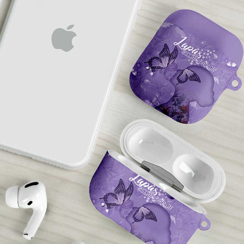Lupus Cannot Stop Me Australia Floral AirPods Case Purple Ribbon