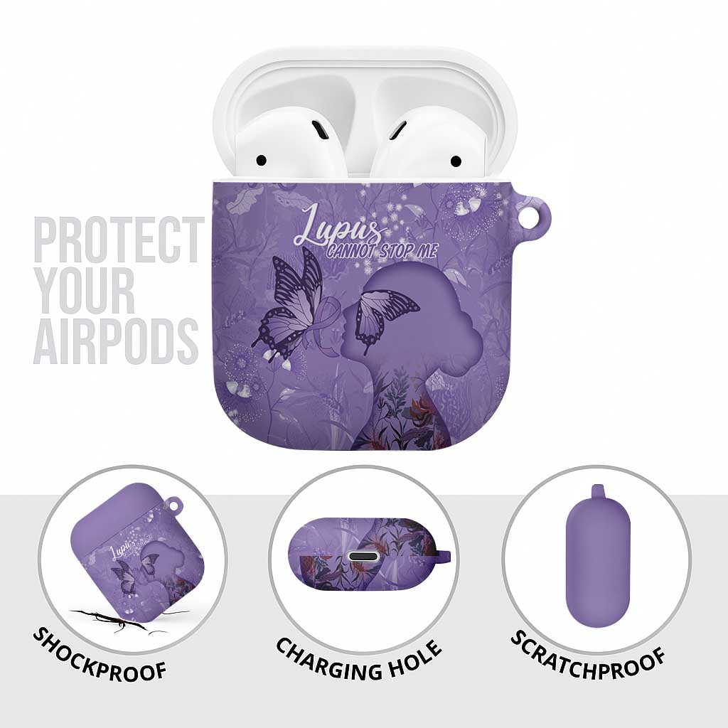 Lupus Cannot Stop Me Australia Floral AirPods Case Purple Ribbon