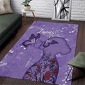 Lupus Cannot Stop Me Australia Floral Area Rug Purple Ribbon