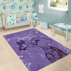 Lupus Cannot Stop Me Australia Floral Area Rug Purple Ribbon