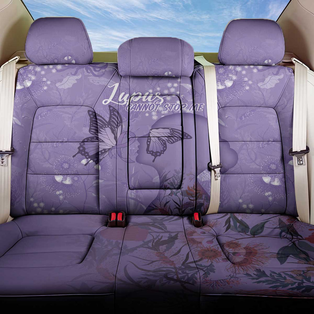 Lupus Cannot Stop Me Australia Floral Back Car Seat Cover Purple Ribbon