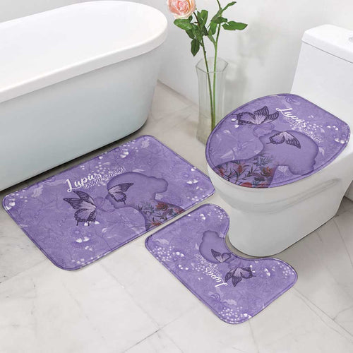 Lupus Cannot Stop Me Australia Floral Bathroom Set Purple Ribbon