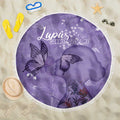 Lupus Cannot Stop Me Australia Floral Beach Blanket Purple Ribbon