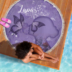 Lupus Cannot Stop Me Australia Floral Beach Blanket Purple Ribbon