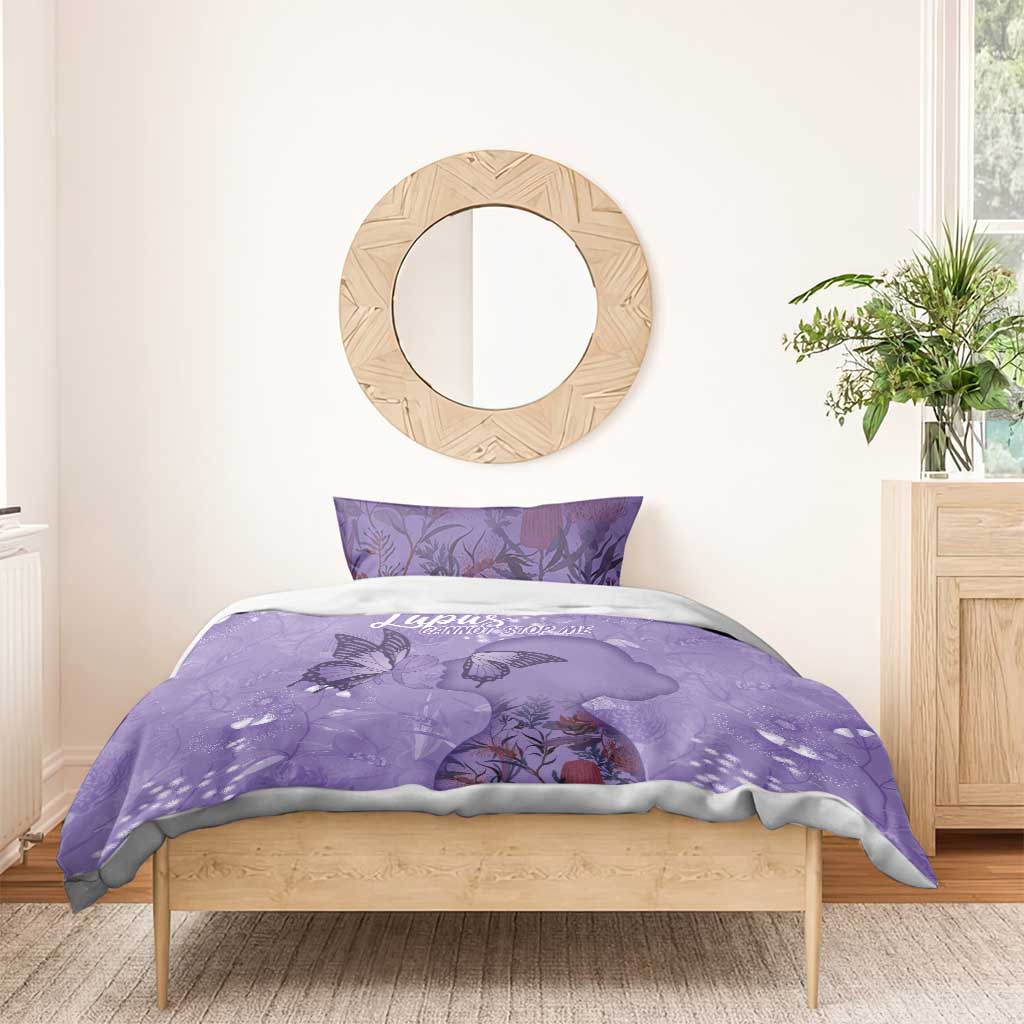 Lupus Cannot Stop Me Australia Floral Bedding Set Purple Ribbon