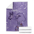 Lupus Cannot Stop Me Australia Floral Blanket Purple Ribbon