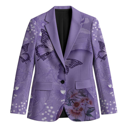 Lupus Cannot Stop Me Australia Floral Blazer Purple Ribbon