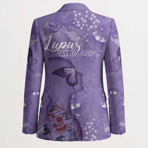 Lupus Cannot Stop Me Australia Floral Blazer Purple Ribbon