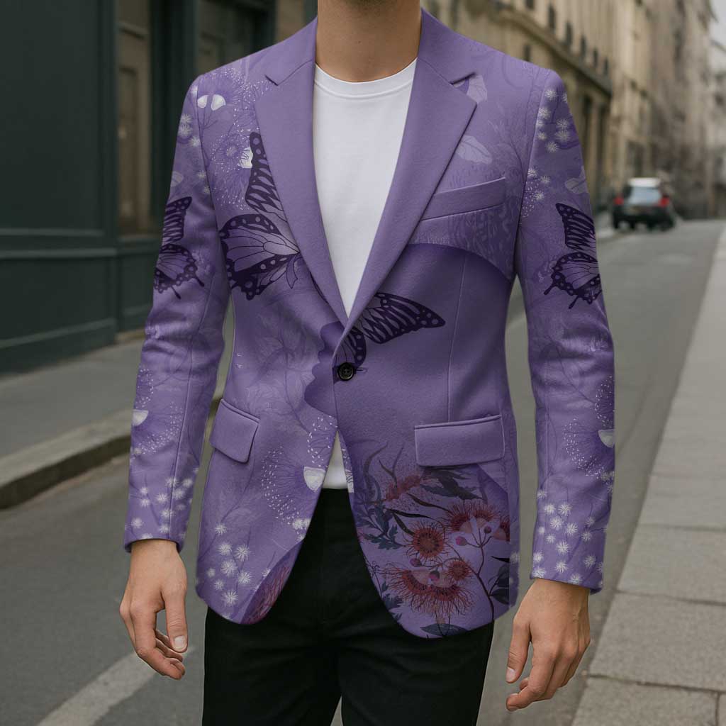 Lupus Cannot Stop Me Australia Floral Blazer Purple Ribbon