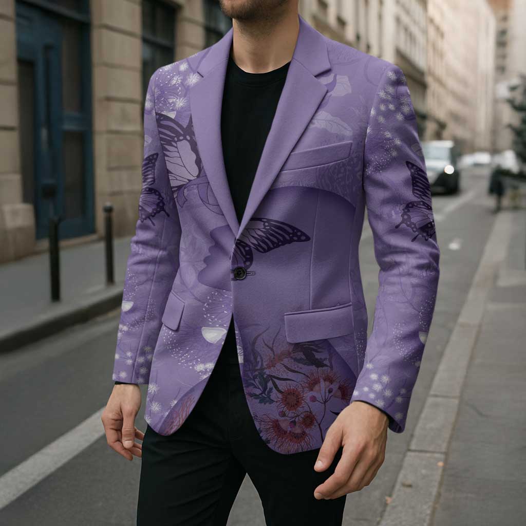 Lupus Cannot Stop Me Australia Floral Blazer Purple Ribbon