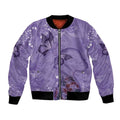 Lupus Cannot Stop Me Australia Floral Bomber Jacket Purple Ribbon