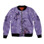 Lupus Cannot Stop Me Australia Floral Bomber Jacket Purple Ribbon