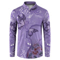 Lupus Cannot Stop Me Australia Floral Button Sweatshirt Purple Ribbon