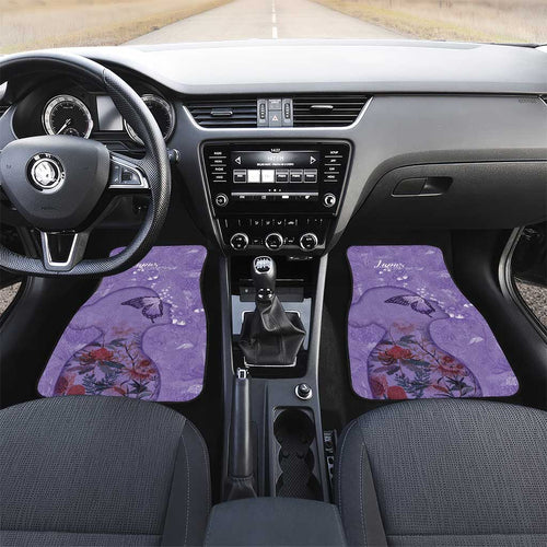 Lupus Cannot Stop Me Australia Floral Car Mats Purple Ribbon