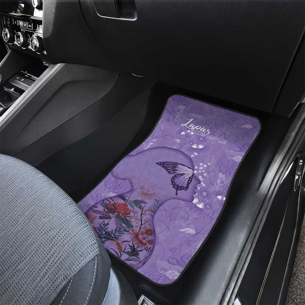 Lupus Cannot Stop Me Australia Floral Car Mats Purple Ribbon