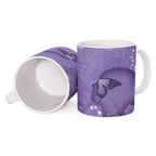 Lupus Cannot Stop Me Australia Floral Ceramic Mug Purple Ribbon