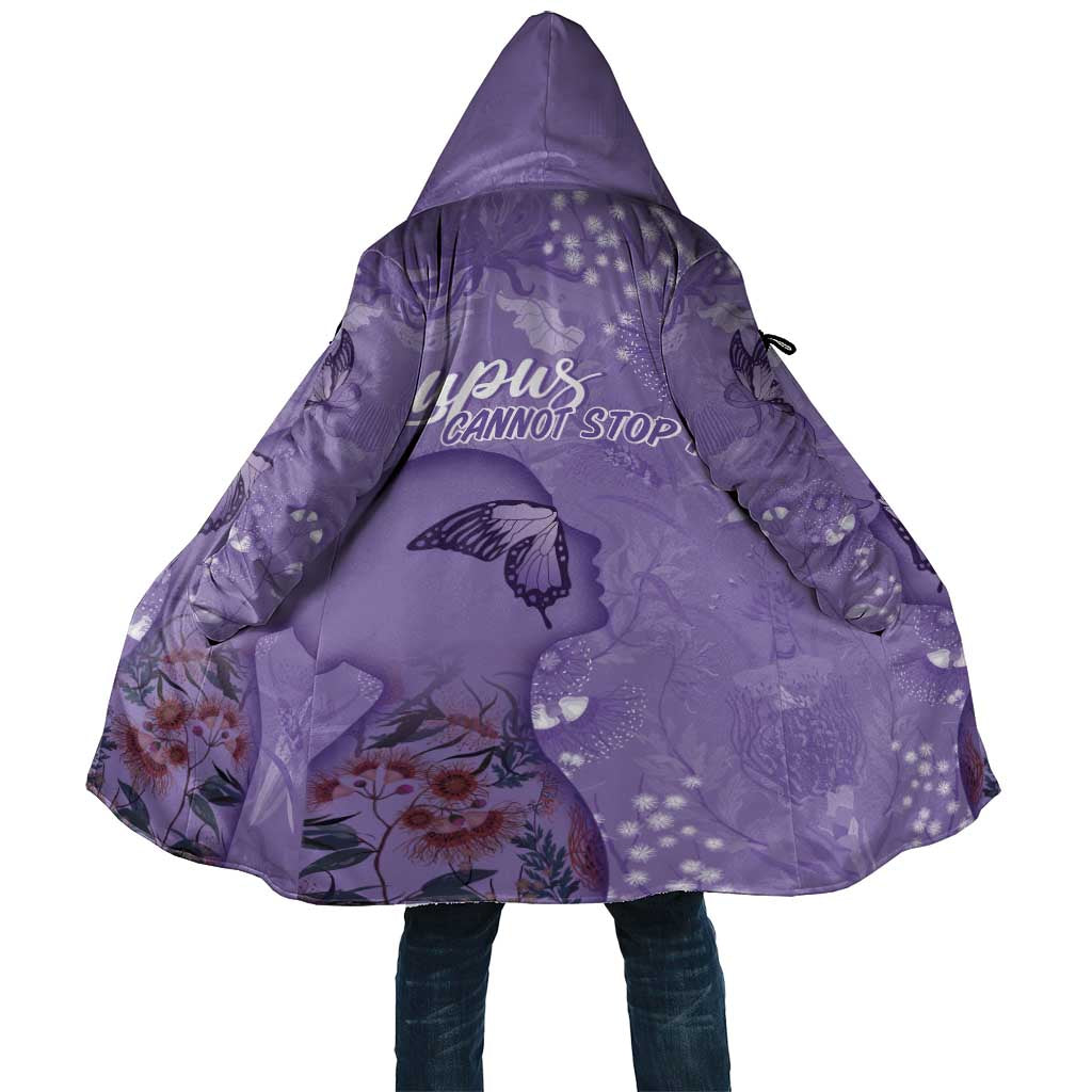 Lupus Cannot Stop Me Australia Floral Cloak Purple Ribbon