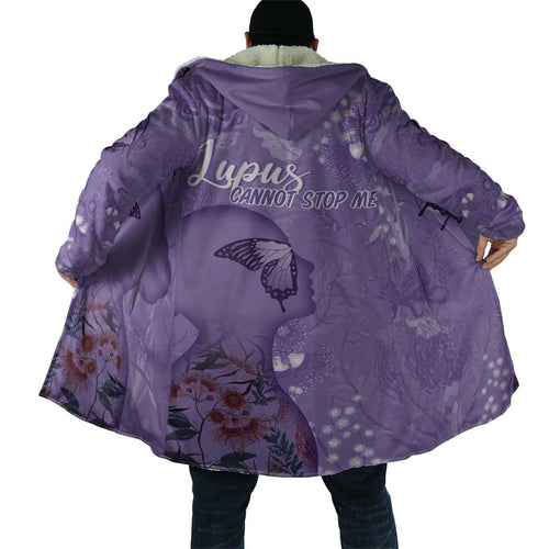 Lupus Cannot Stop Me Australia Floral Cloak Purple Ribbon
