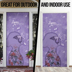 Lupus Cannot Stop Me Australia Floral Door Cover Purple Ribbon