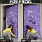 Lupus Cannot Stop Me Australia Floral Door Cover Purple Ribbon