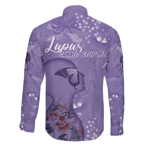 Lupus Cannot Stop Me Australia Floral Family Matching Tank Maxi Dress and Hawaiian Shirt Purple Ribbon