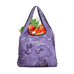 Lupus Cannot Stop Me Australia Floral Grocery Bag Purple Ribbon