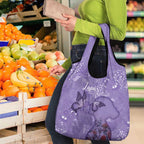 Lupus Cannot Stop Me Australia Floral Grocery Bag Purple Ribbon