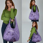 Lupus Cannot Stop Me Australia Floral Grocery Bag Purple Ribbon