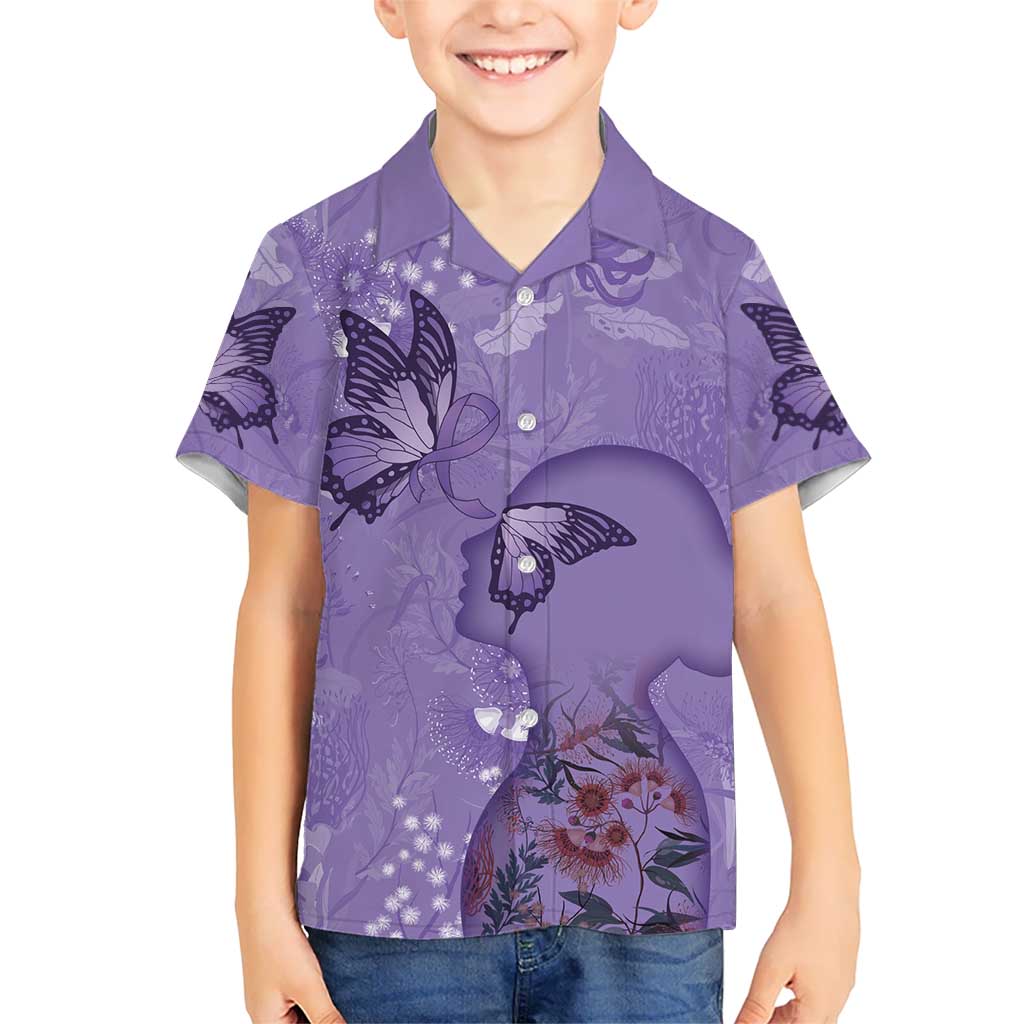 Lupus Cannot Stop Me Australia Floral Hawaiian Shirt Purple Ribbon