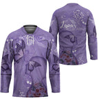 Lupus Cannot Stop Me Australia Floral Hockey Jersey Purple Ribbon